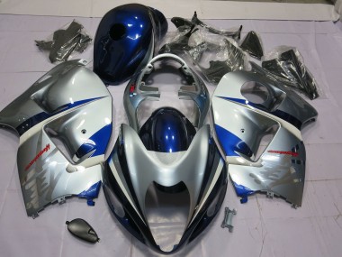 1997-2007 Blue and Silver Suzuki GSXR 1300 Fairings