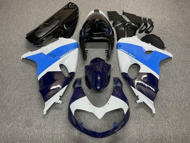 1998-2003 Gloss White and Blue Suzuki TL1000R Fairings