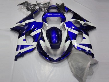 2000-2002 Gloss Blue & White Suzuki GSXR 1000 Fairings
