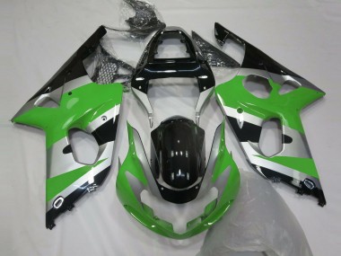 2000-2002 Green Silver OEM Style Suzuki GSXR 1000 Fairings