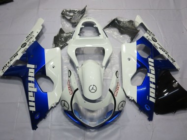 2000-2002 Jordan Blue and White Suzuki GSXR 1000 Fairings