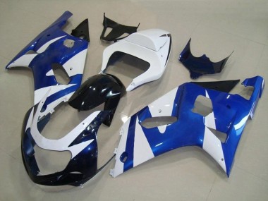 2001-2003 Blue and White OEM Style Suzuki GSXR 600-750 Fairings