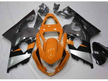 2004-2005 Orange and Silver Suzuki GSXR 600-750 Fairings