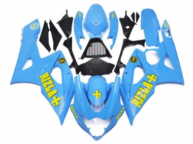 2005-2006 White Blue with Yellow Rizla Suzuki GSXR 1000 Fairings