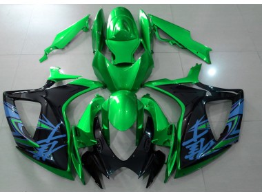2006-2007 Gloss Green & Black Suzuki GSXR 600-750 Fairings
