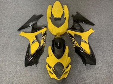 2007-2008 Black and Yellow Suzuki GSXR 1000 Fairings
