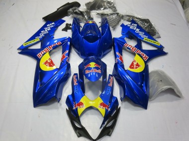 2007-2008 Blue Red Bull Suzuki GSXR 1000 Fairings
