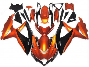 2008-2010 Bronze Orange and Black Suzuki GSXR 600-750 Fairings