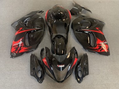 2008-2019 Gloss Black with Red Suzuki GSXR 1300 Fairings