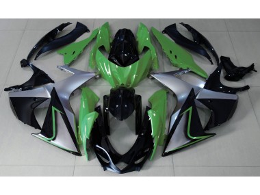 2009-2016 Green Silver and Black Suzuki GSXR 1000 Fairings