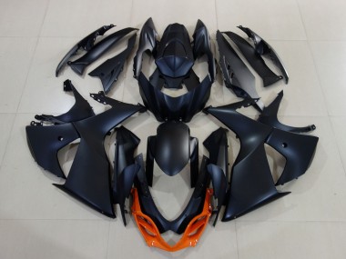 2009-2016 Matte and Orange Suzuki GSXR 1000 Fairings