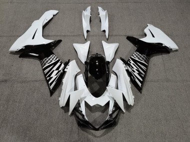 2011-2020 Black White and Silver Suzuki GSXR 600-750 Fairings