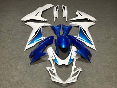 2011-2020 Blue White Custom Suzuki GSXR 600-750 Fairings