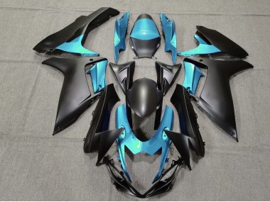 2011-2020 Light Blue and Matte Black Suzuki GSXR 600-750 Fairings